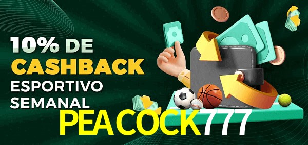 10% de bônus de cashback na PEACOCK777