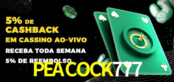 Promoções do cassino ao Vivo PEACOCK777